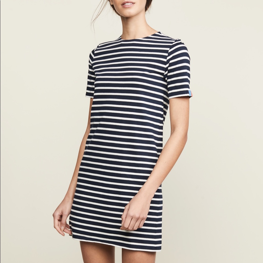 KULE Navy Striped T-Shirt Dress